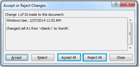 Hướng dẫn theo dõi các thay đổi trong file Excel